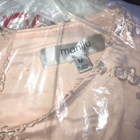 Baby pink high low prom dress - Picture 6 of 7